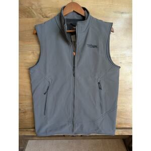 Sitka Alpha Fleece Vest Mens Medium Gray Softshell Sleeveless Full Zip 59715 NWT